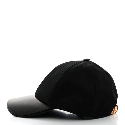 Louis Vuitton Calfskin Cotton Jacquard Monogram LV First Cap L Black 4 of 9