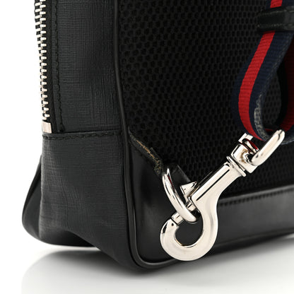Gucci GG Supreme Monogram Web Belt Bag Black Grey 11 of 12