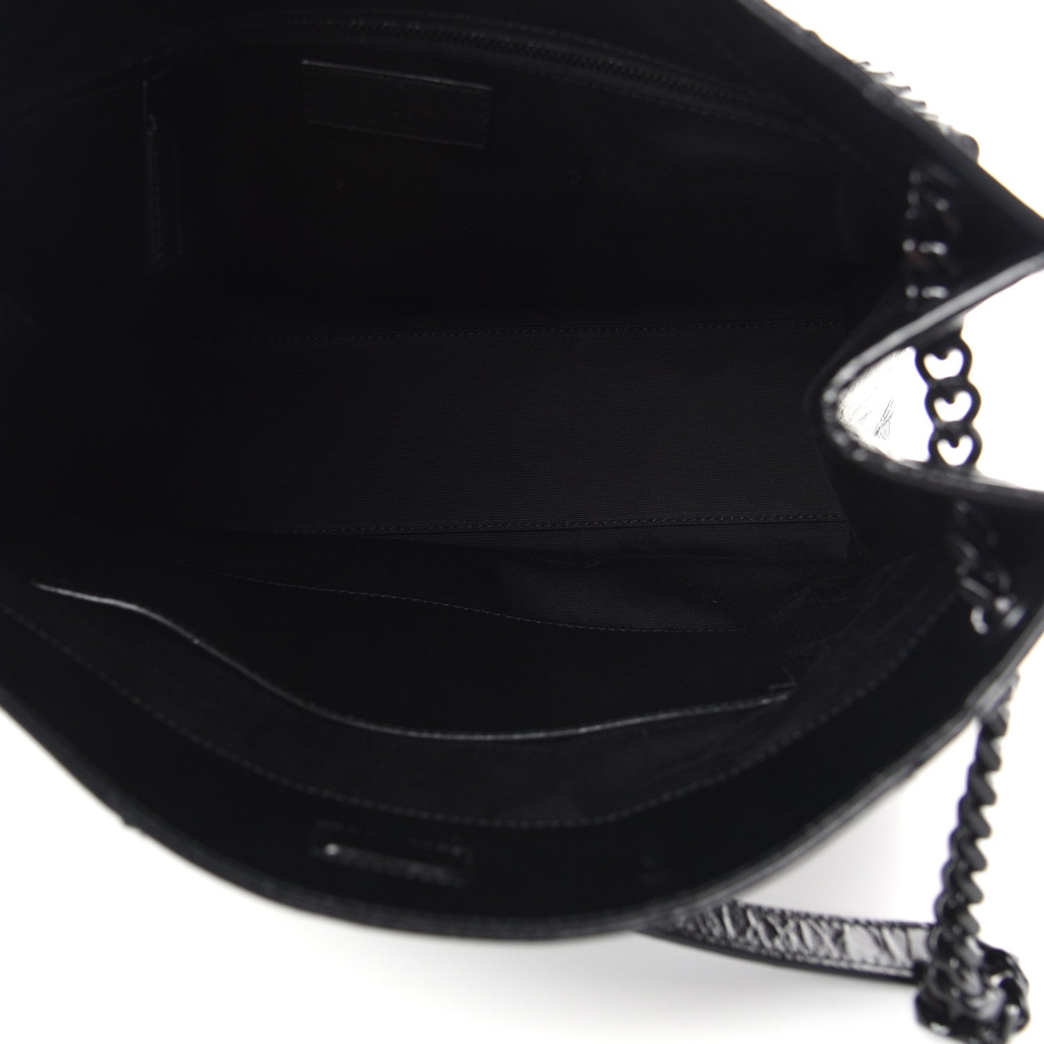 Saint Laurent Crinkled Calfskin Matelasse Monogram Medium Niki Shopper Tote Black 5 of 9