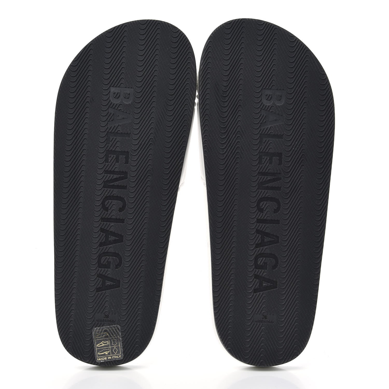 Balenciaga Nappa Political Campaign Logo Womens Pool Slide Sandals 39 White 6 of 8