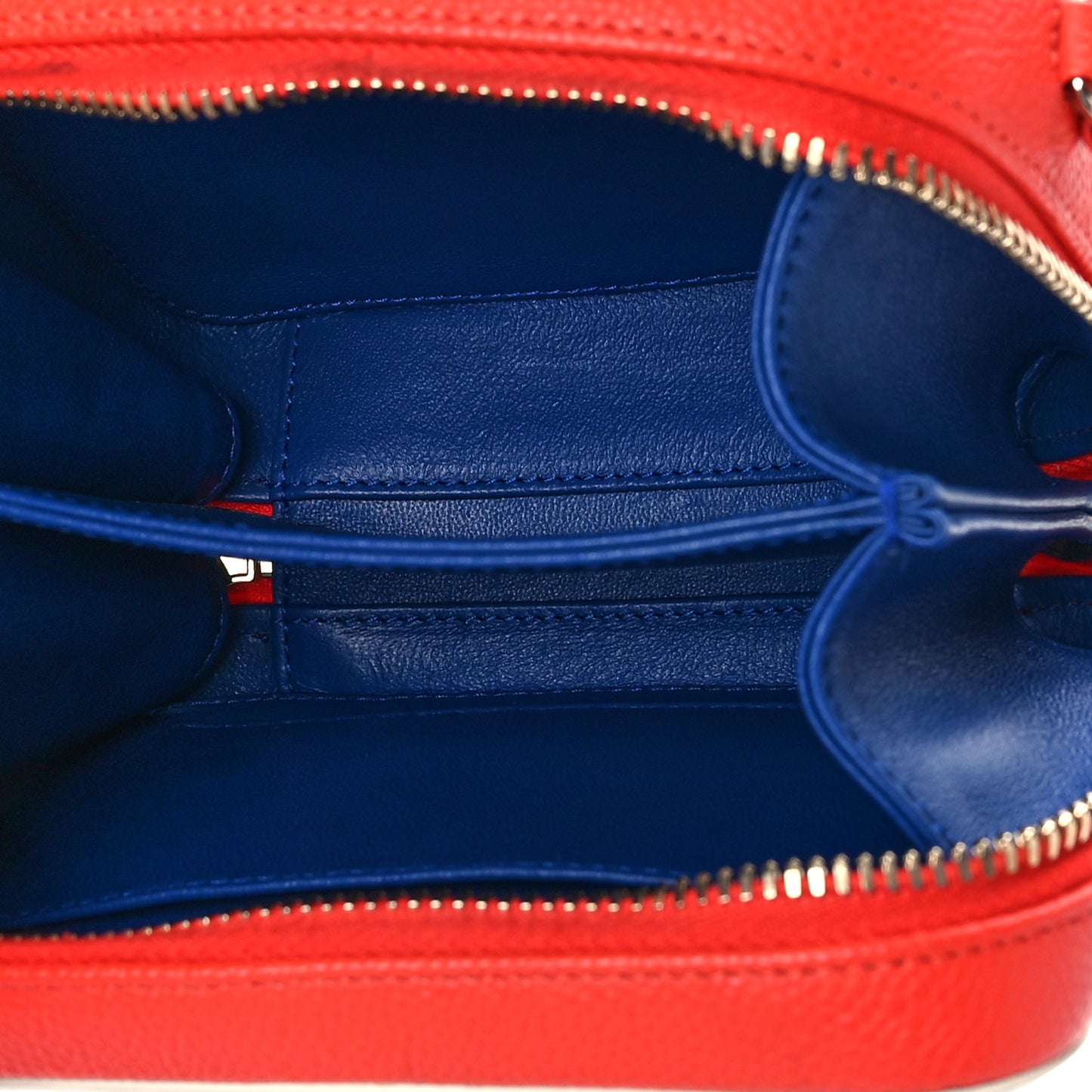 Caviar Quilted Small CC Filigree Vanity Case Blue White Red