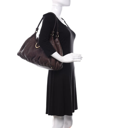 Gucci Guccissima Large D Gold Ring Shoulder Bag Chocolate 2 of 11