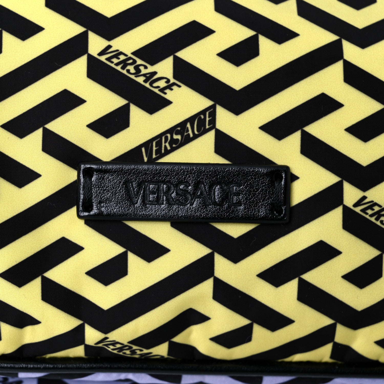 Versace Coated Canvas Calfskin La Greca Signature Shoulder Bag Multicolor 11 of 12