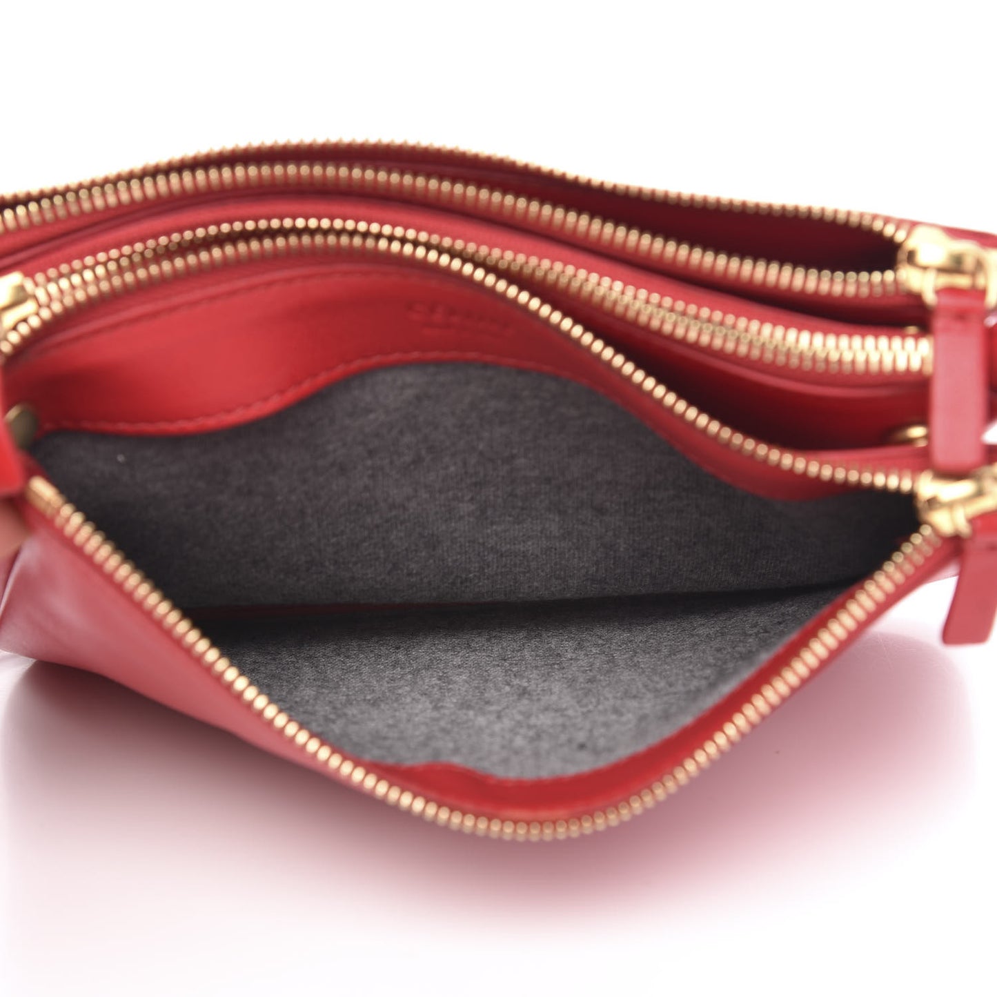 Lambskin Small Trio Crossbody Bag Red