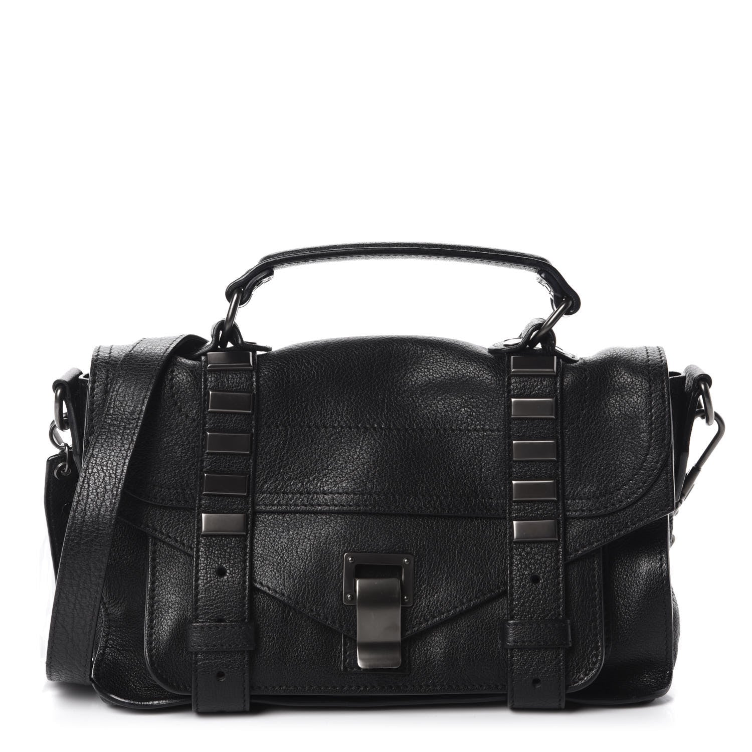 Proenza Schouler Lambskin Stud Tiny PS1 Satchel Black 1 of 11