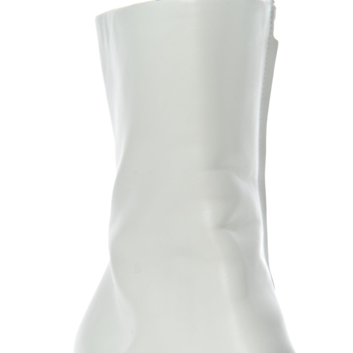 Calfskin Varenne BB Double Square Booties 36.5 White Gold