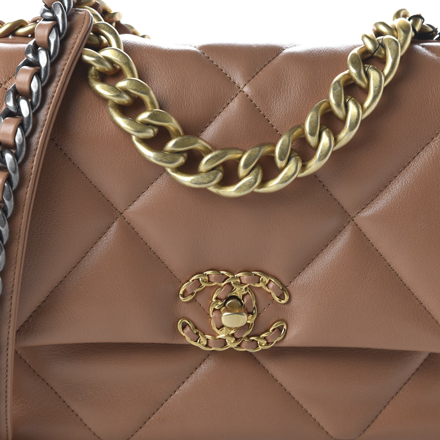 Chanel Lambskin Quilted Large 19 Flap Brown 9 of 9
