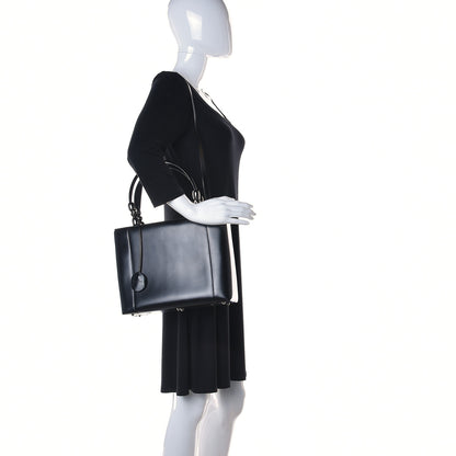 Christian Dior Calfskin Maris Pearl Beaded Top Handle Bag Black 2 of 14
