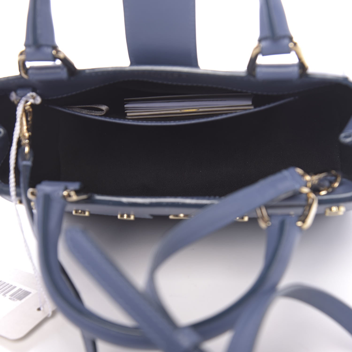 Jimmy Choo Calfskin Small Lockett Tote Jeans 6 of 10