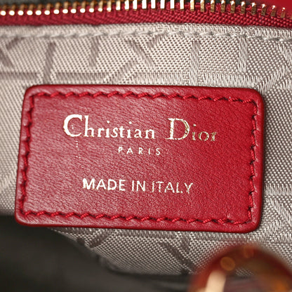 Christian Dior Lambskin Cannage Mini Lady Dior Red 6 of 9