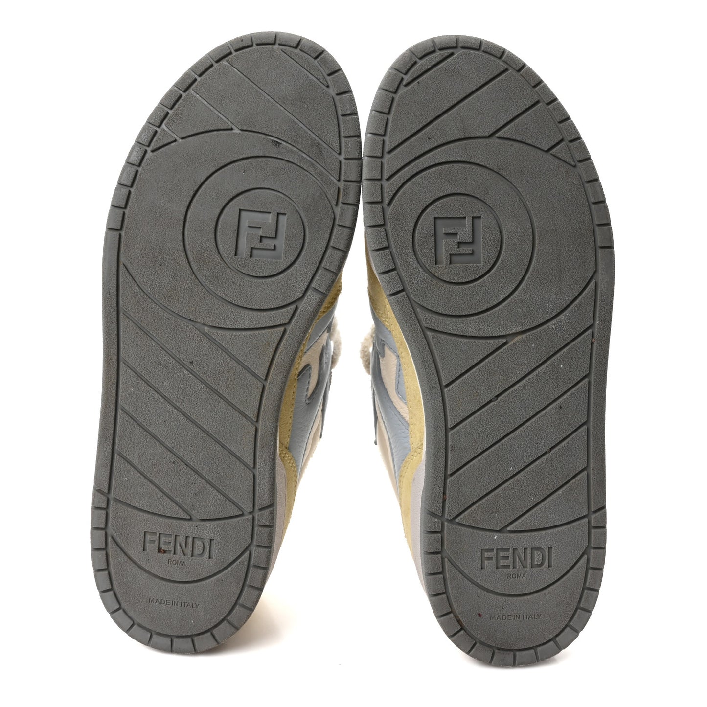 Suede Vitello Fendi Match Low Top Sneakers 36.5 Straw Azzurro Poison Connecticut