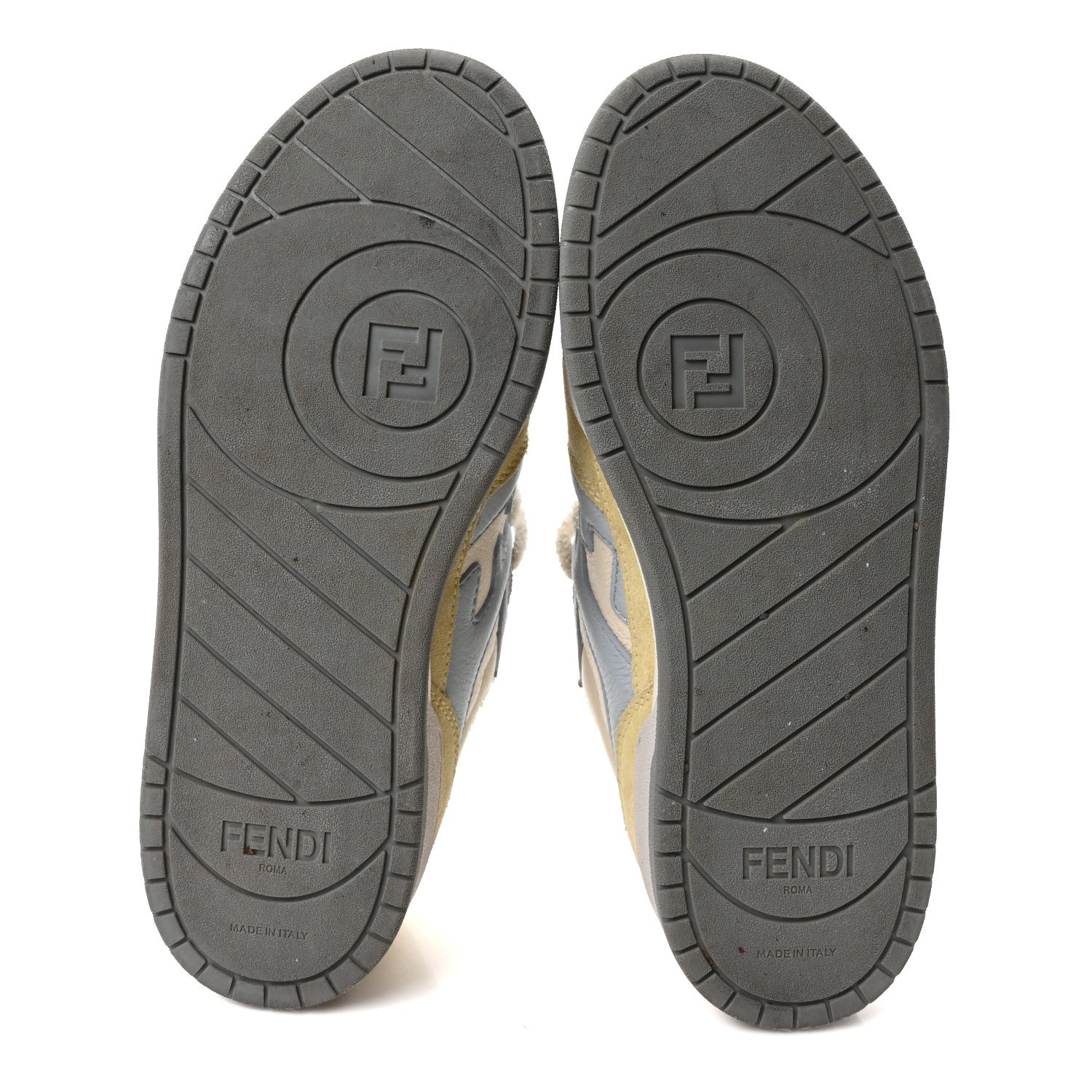 Fendi Suede Vitello Fendi Match Low Top Sneakers 36.5 Straw Azzurro Poison Connecticut 6 of 9