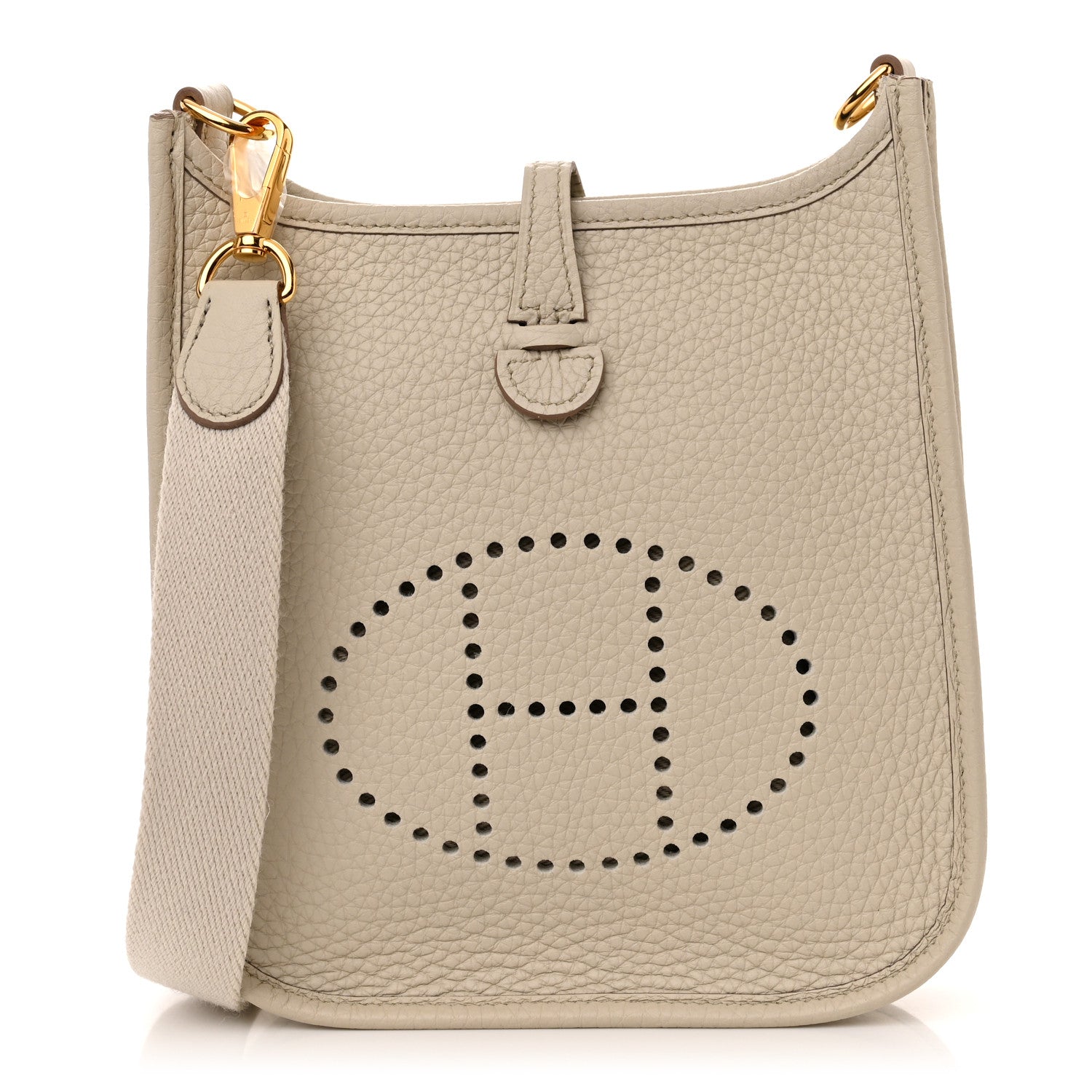 Hermes Taurillon Clemence Evelyne TPM Craie 1 of 11