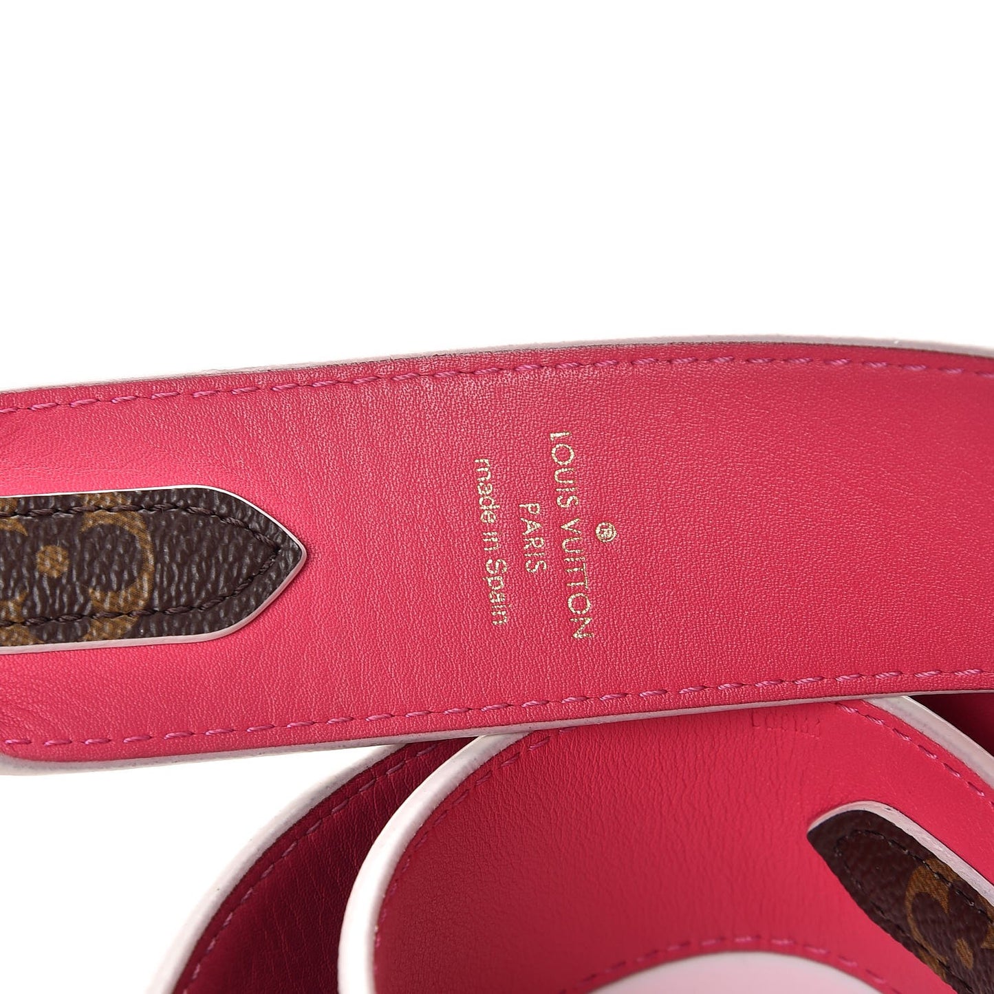 Monogram Bandouliere Shoulder Strap Hot Pink