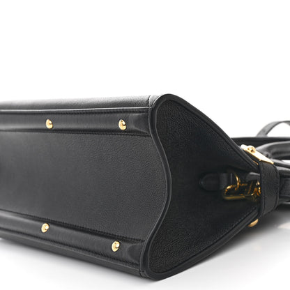 Louis Vuitton Calfskin Steamer PM  Black 7 of 9