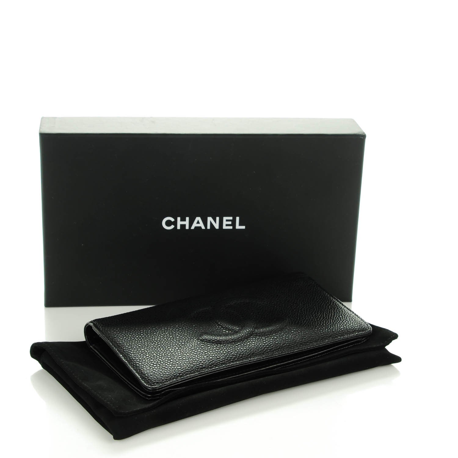 Chanel Caviar Timeless CC Yen Wallet Black 4 of 8