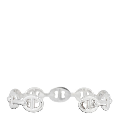 Hermes Sterling Silver MM Chaine d'Ancre Enchainee Cuff Bracelet SH 2 of 4