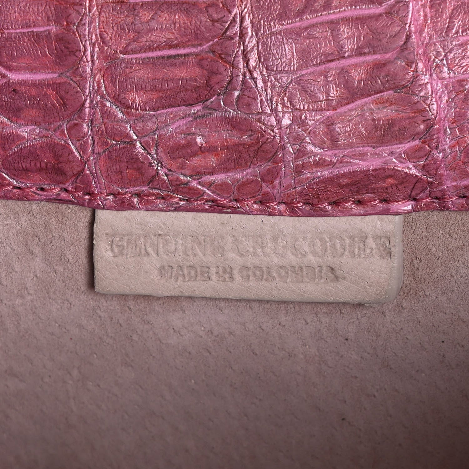 Nancy Gonzalez Metallic Crocodile Clutch Pink 7 of 9