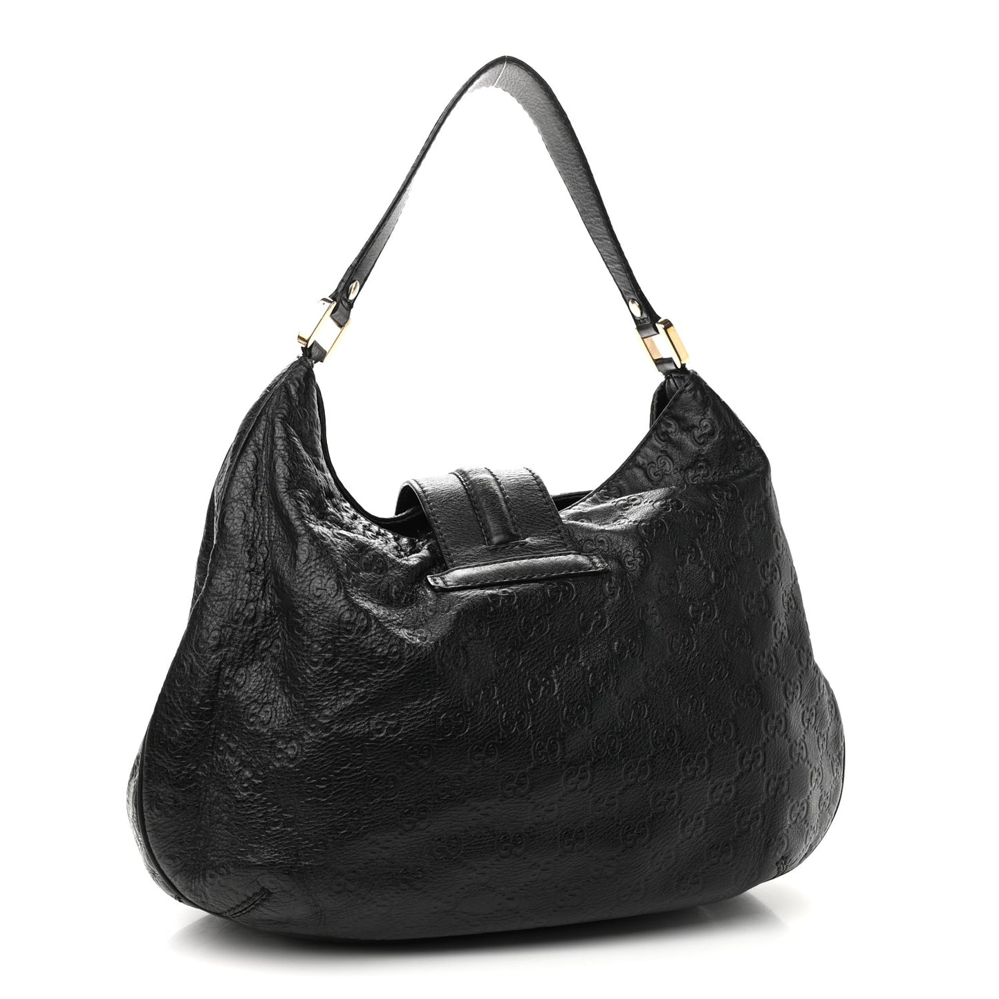 Guccissima Large New Ladies Web Hobo Black