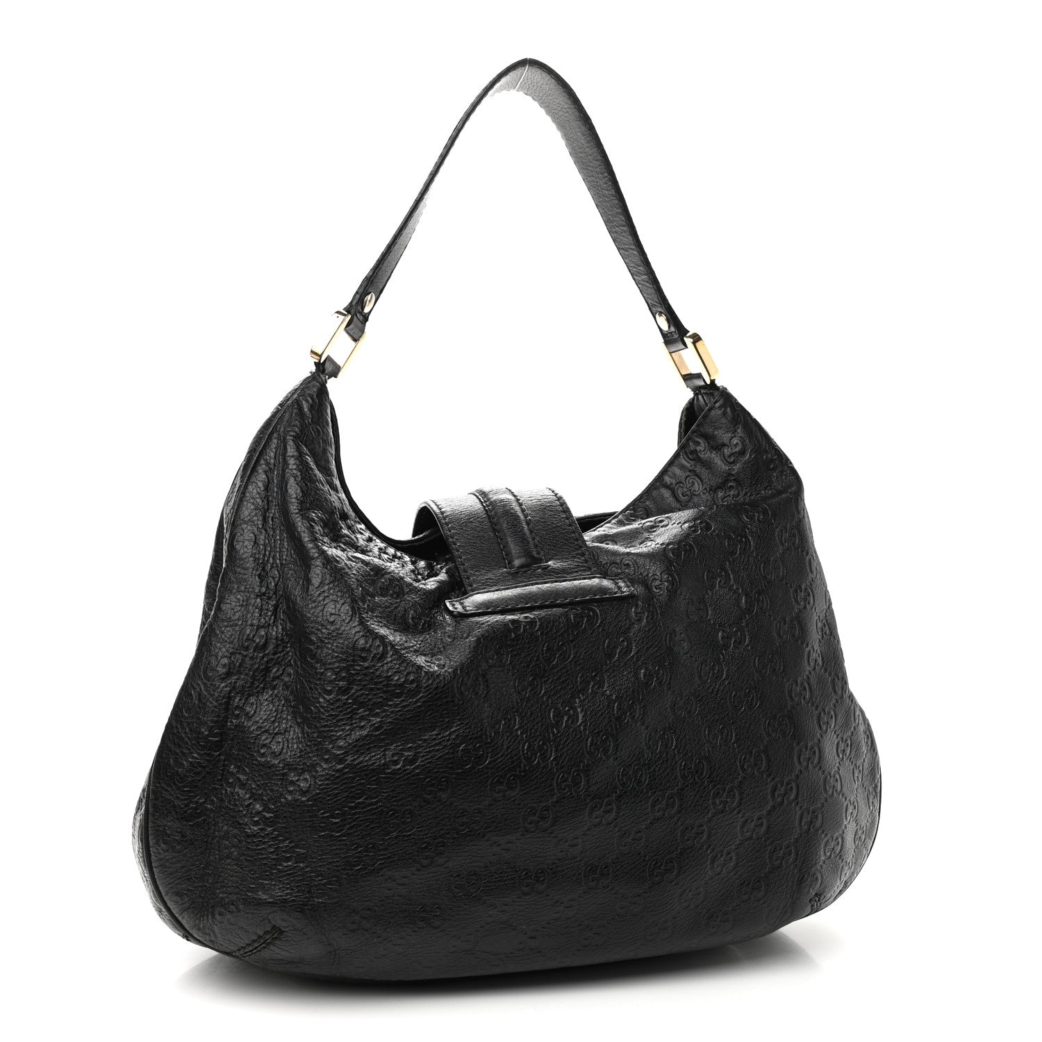 Gucci Guccissima Large New Ladies Web Hobo Black 3 of 12