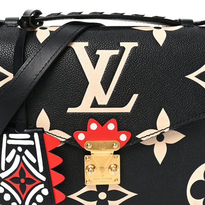 Louis Vuitton Empreinte Monogram Giant Crafty Pochette Metis Black Creme 7 of 9
