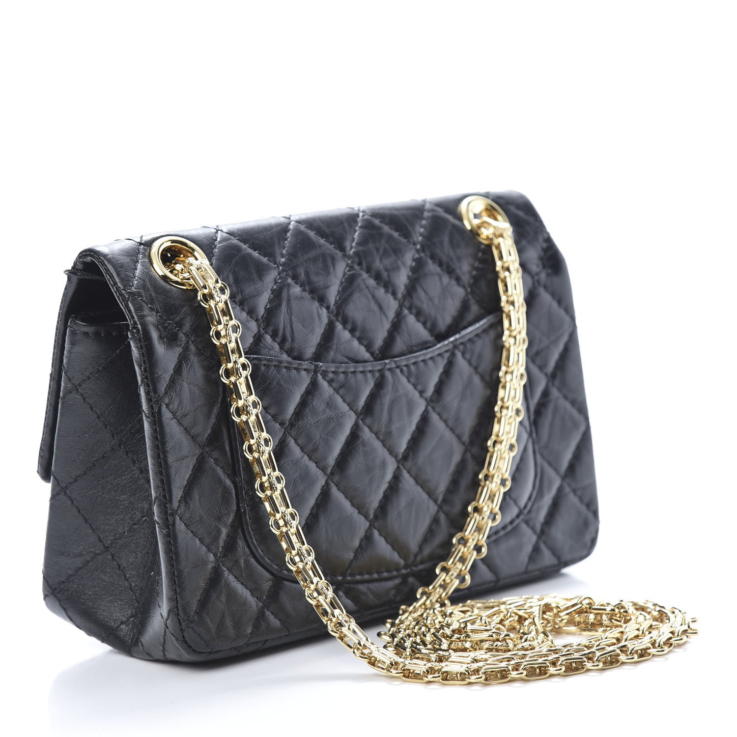 Chanel Aged Calfskin Quilted 2.55 Reissue Mini Flap Black 3 of 12