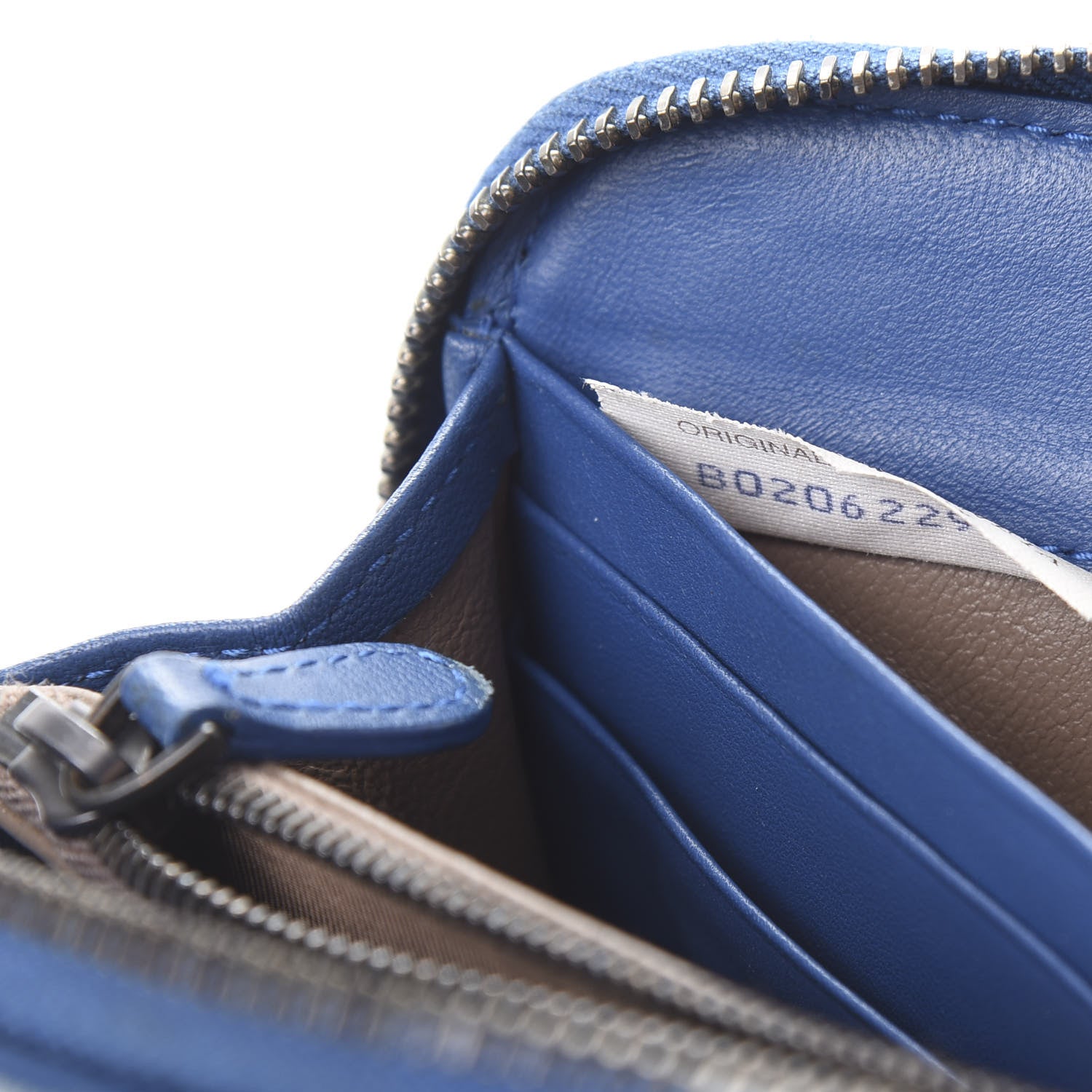 Bottega Veneta Nappa Intrecciato Zip Around Wallet Blue 7 of 13