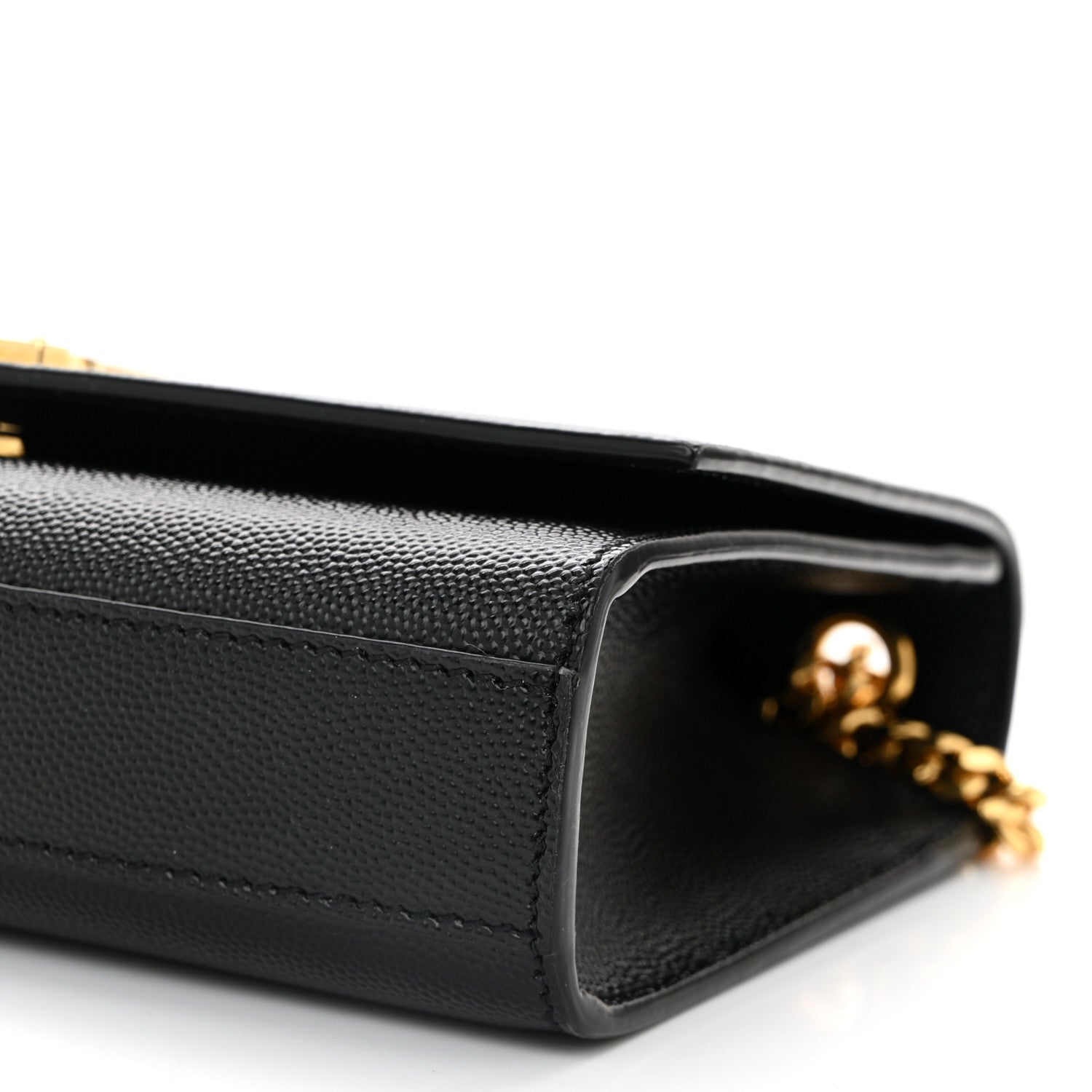 Saint Laurent Grain De Poudre Small Monogram Kate Satchel Black 10 of 10