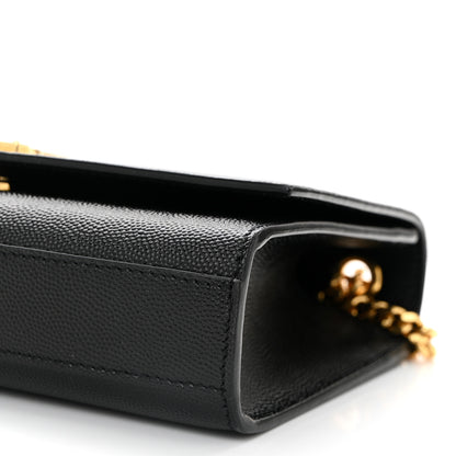 Saint Laurent Grain De Poudre Small Monogram Kate Satchel Black 10 of 10