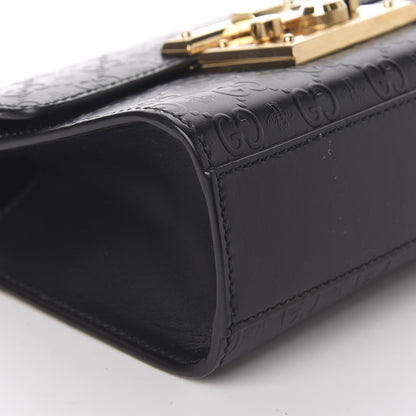 Gucci Guccissima Small Padlock Shoulder Bag Black 7 of 15
