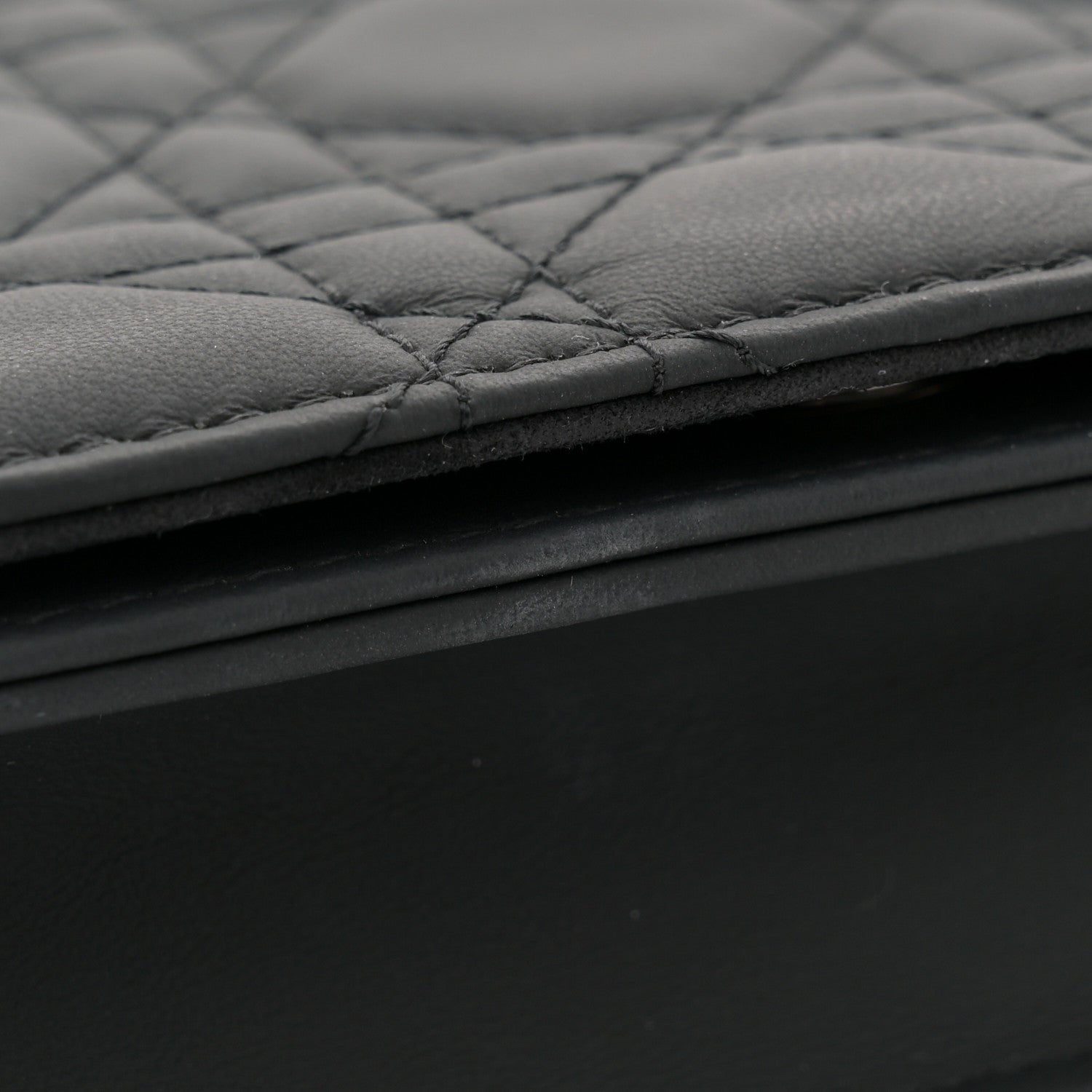 Christian Dior Ultra Matte Calfskin Cannage Lady Dior Clutch Black 12 of 13