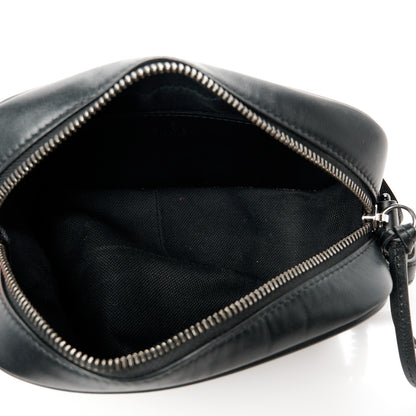 Gucci Calfskin Matelasse Monochrome Mini GG Marmont Chain Shoulder Bag Black 5 of 10