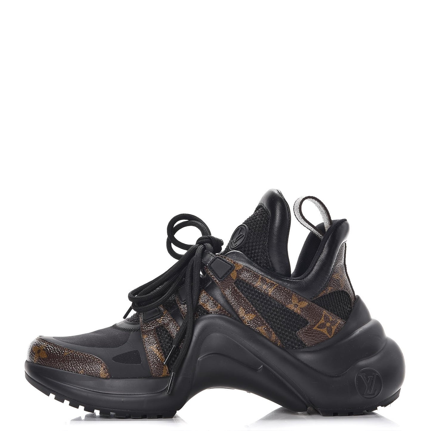 Calfskin Patent Monogram LV Archlight Sneakers 37.5 Black