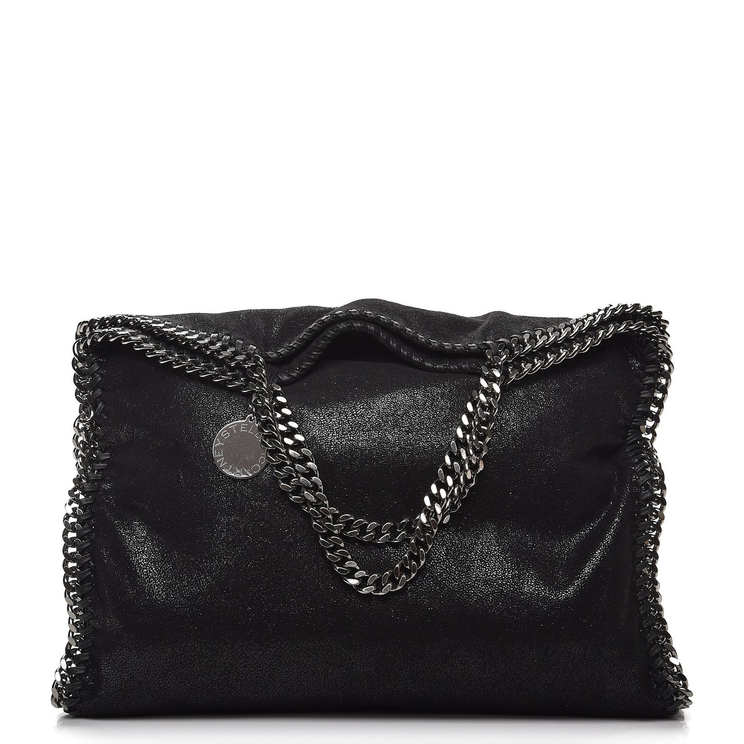 Shaggy Deer Falabella Fold Over Tote Black