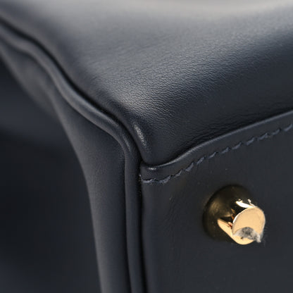 Hermes Swift Kelly Retourne 25 Bleu Indigo 9 of 13