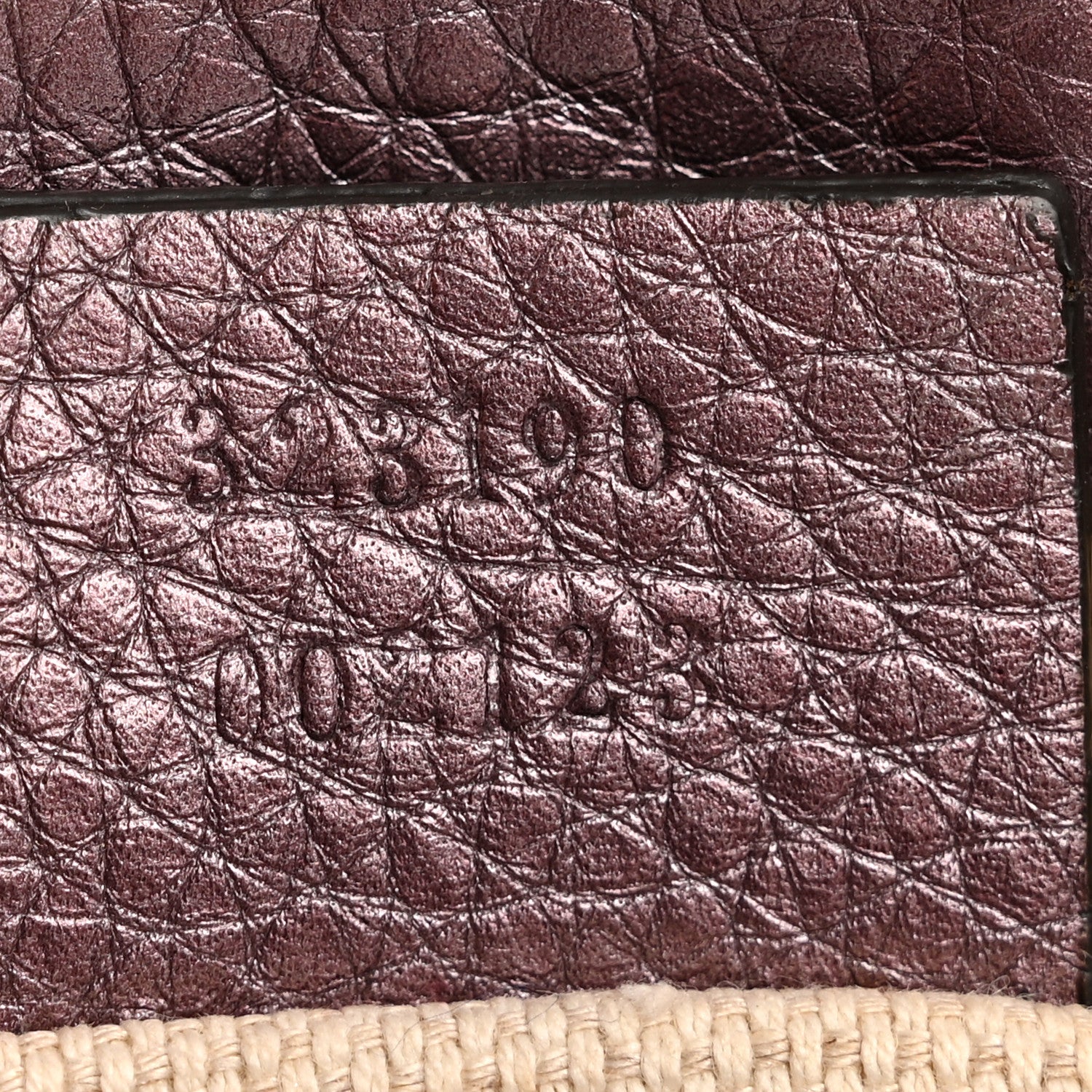 Gucci Metallic Pebbled Calfskin Small Soho Flap Crossbody Purple 7 of 13