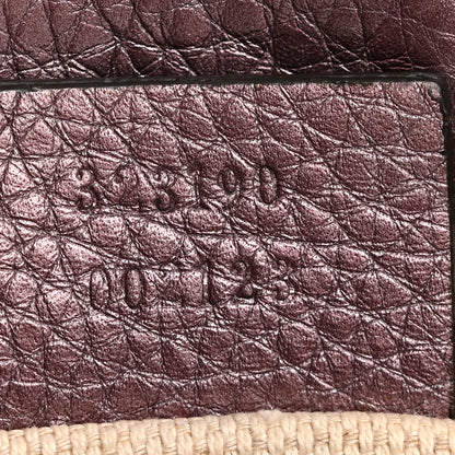 Gucci Metallic Pebbled Calfskin Small Soho Flap Crossbody Purple 7 of 13