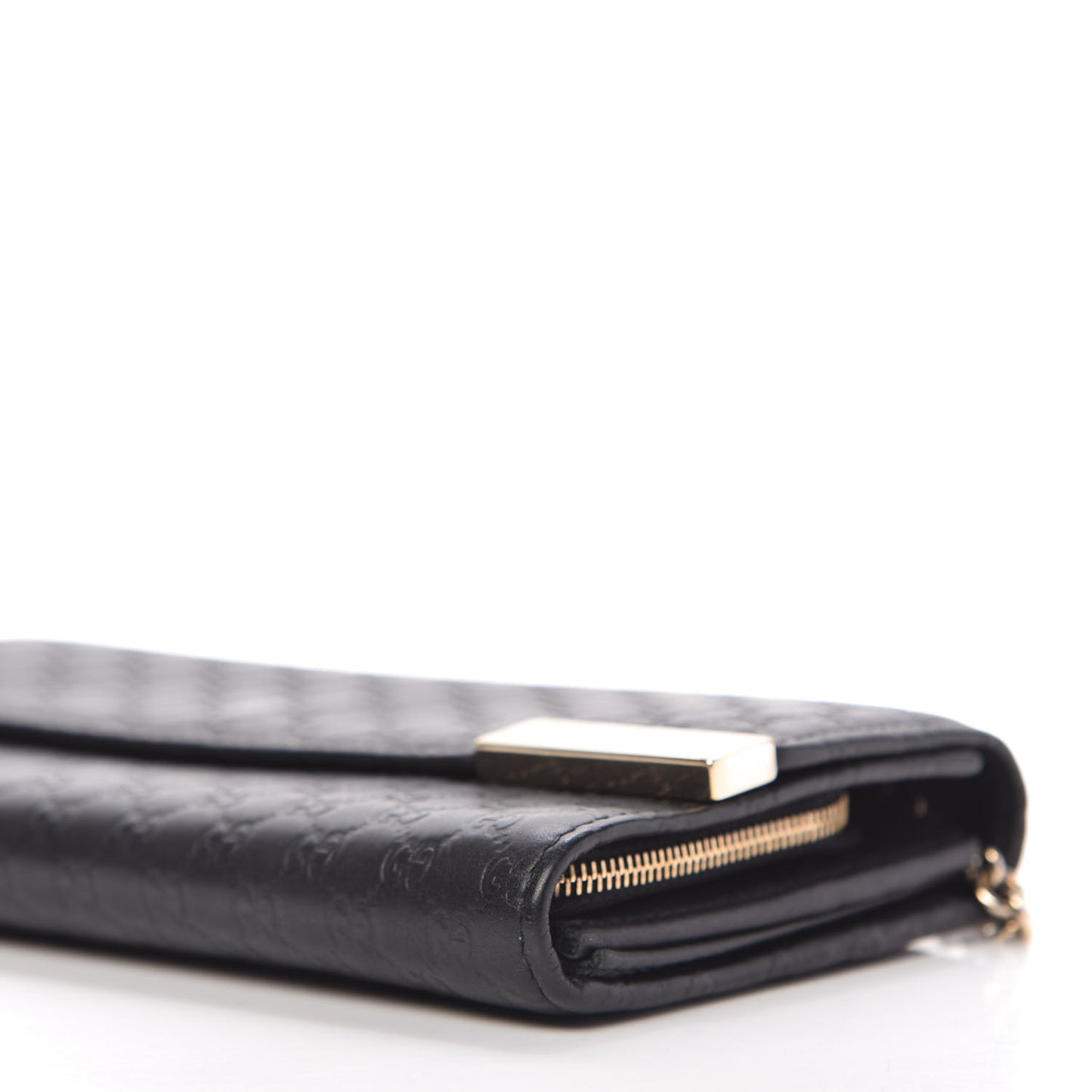 Soft Microguccissima Dice Chain Wallet Black