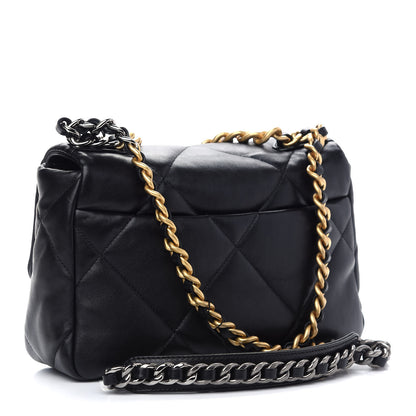 Chanel Lambskin Quilted Medium Chanel 19 Flap Black 3 of 10