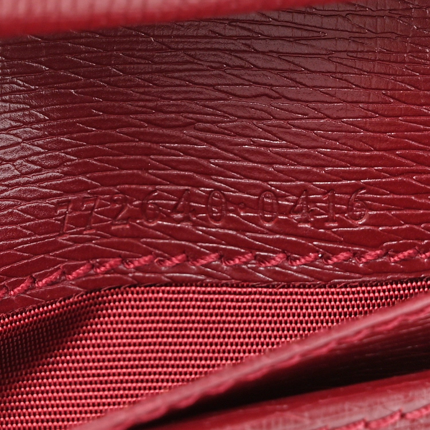 Gucci Calfskin Script Card Case Wallet Rosso Ancora Red 9 of 14