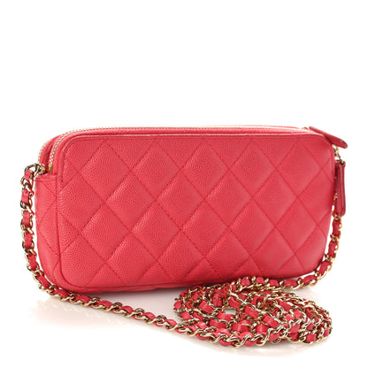 Chanel Caviar Quilted Small Clutch With Chain Pink 2 of 12