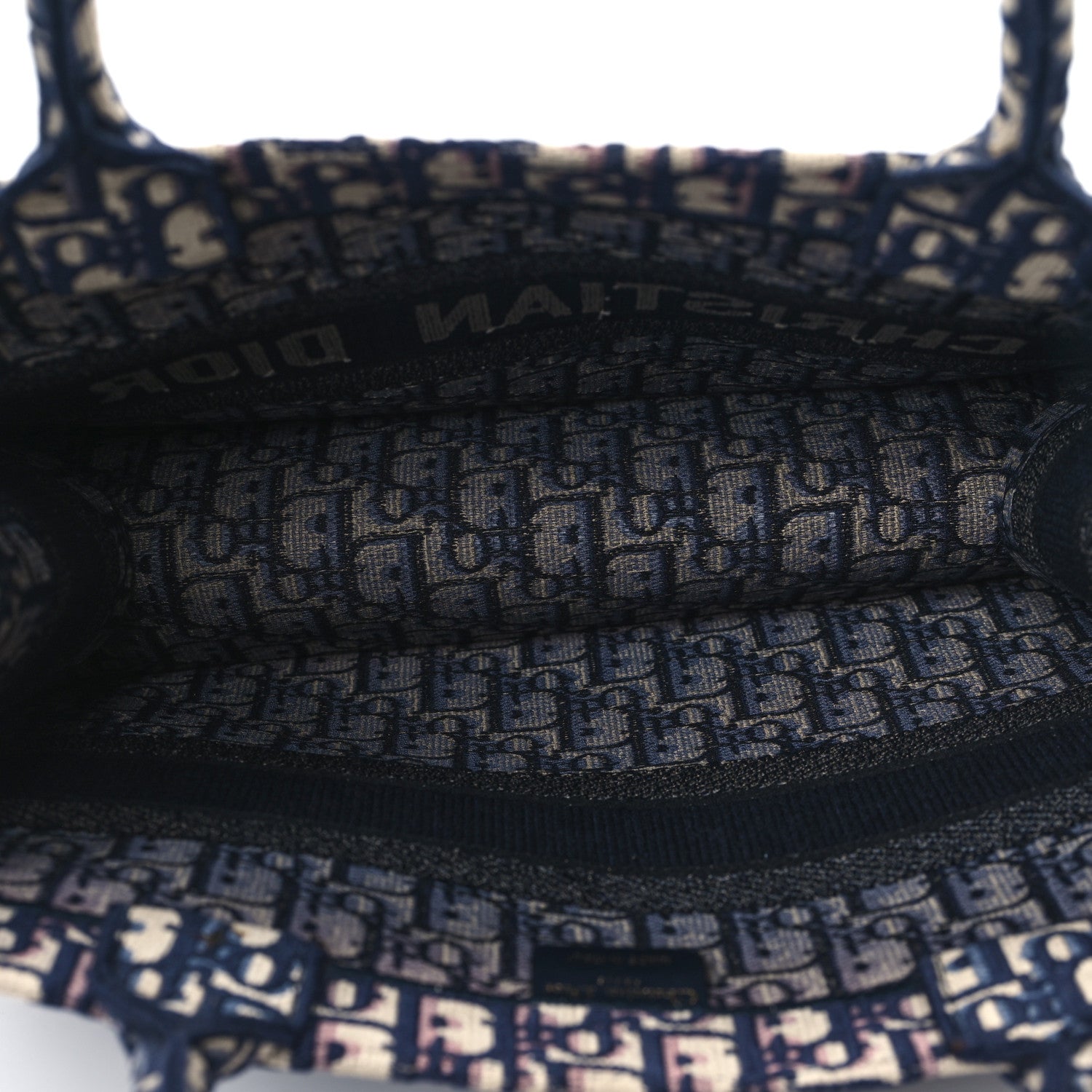 Christian Dior Oblique Medium Book Tote Blue Multicolor 5 of 13