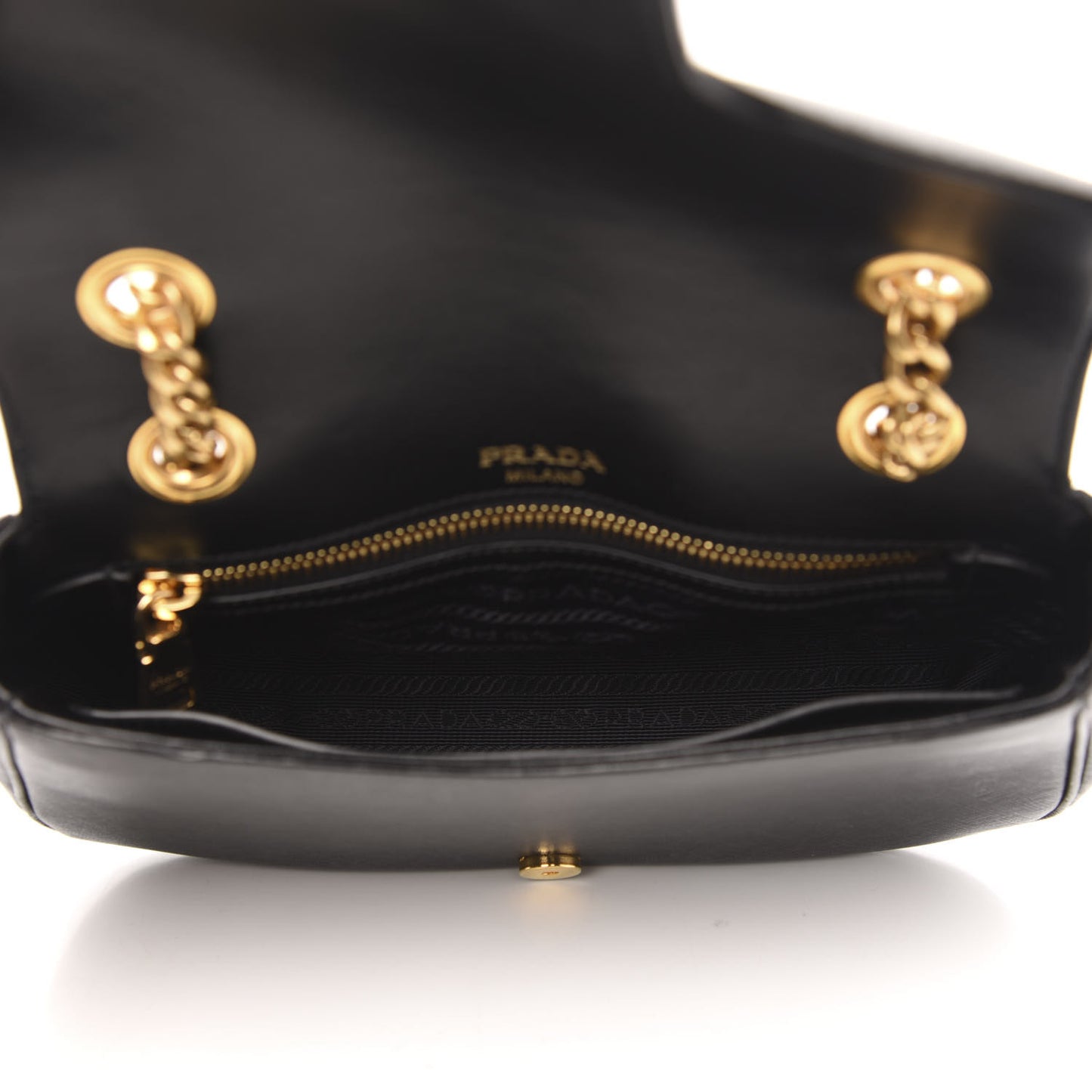 Saffiano Flap Shoulder Bag Black