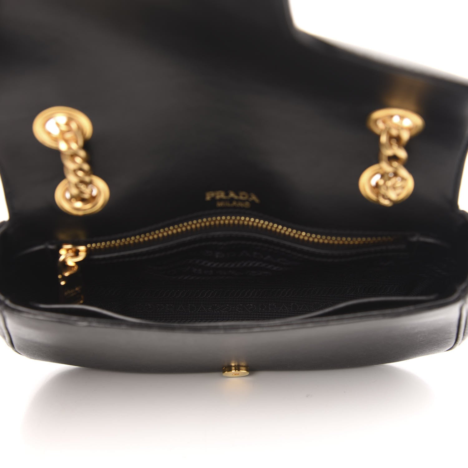 Prada Saffiano Flap Shoulder Bag Black 5 of 8