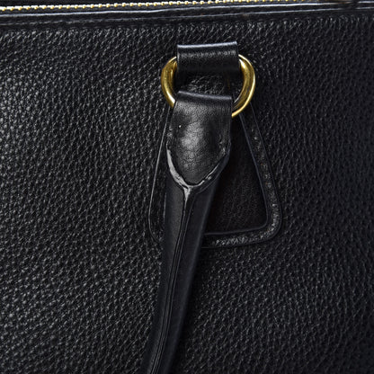 Prada Vitello Daino Large Double Zip Tote Nero Black 16 of 24