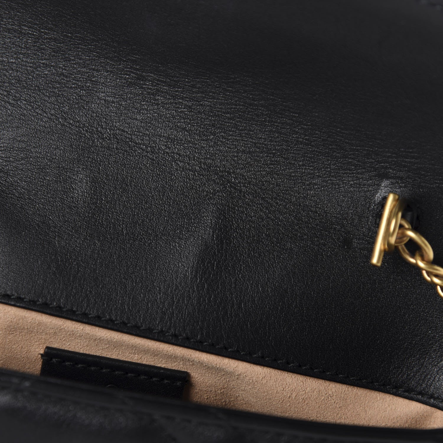 Gucci Calfskin Matelasse Super Mini GG Marmont Shoulder Bag Black 8 of 12