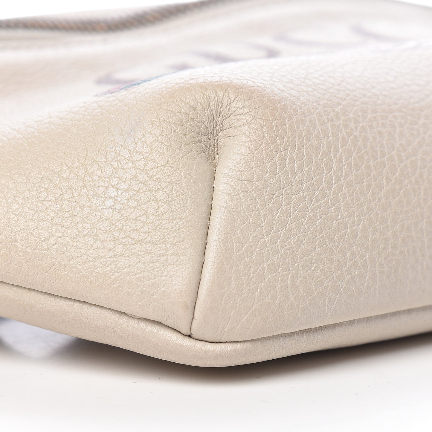 Grained Calfskin Small Logo Belt Bag White