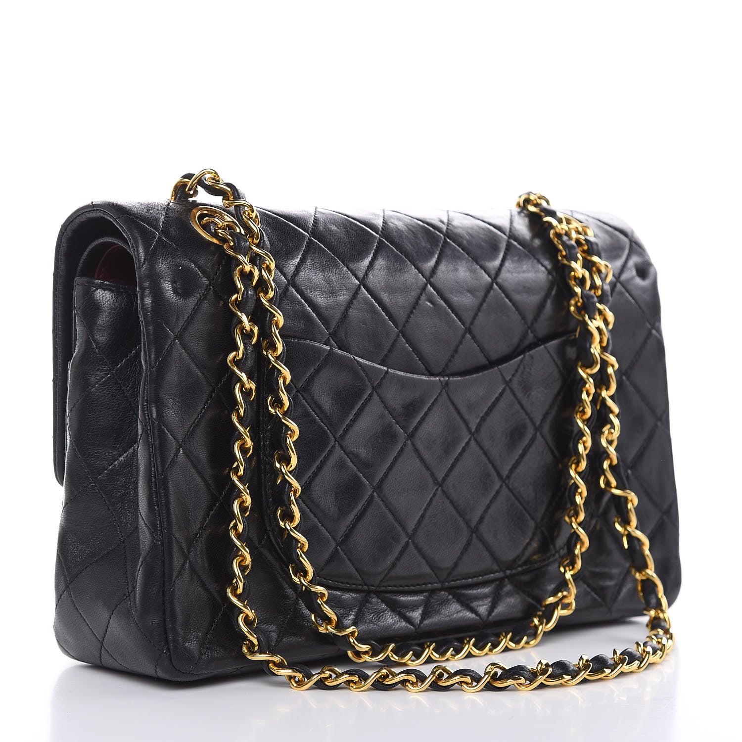 Chanel Lambskin Quilted Medium Double Flap Black 3 of 16