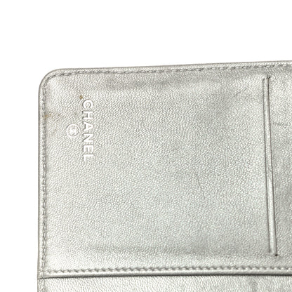 Chanel Lambskin Camellia Embossed Zipped Pocket Wallet Black 14 of 20