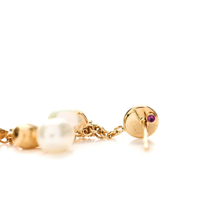 Roberto Coin 18K Yellow Gold Pearl Drop Earrings 4 of 5